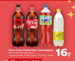 SuperBrugsen Coca-Cola, Fanta eller Schweppes tilbud