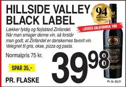 ABC Lavpris HILLSIDE VALLEY BLACK LABEL tilbud