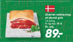 Bilka Snørret nakkesteg af dansk gris tilbud