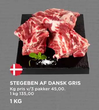 MENY STEGEBEN AF DANSK GRIS tilbud