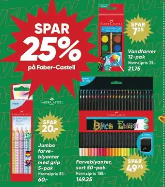 Bilka SPAR 25% på Faber-Castell tilbud