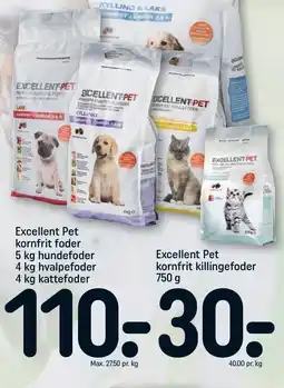 REMA 1000 Excellent Pet kornfrit foder tilbud