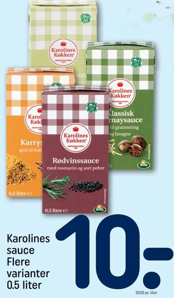 REMA 1000 Karolines sauce tilbud