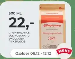 Netto MENY – Økologisk piskefløde, 500 ml tilbud