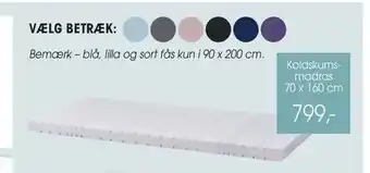 Koldskums madras 70 x 160 cm