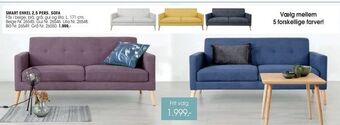 Daells Bolighus Smart enkel 2,5 pers. sofa tilbud