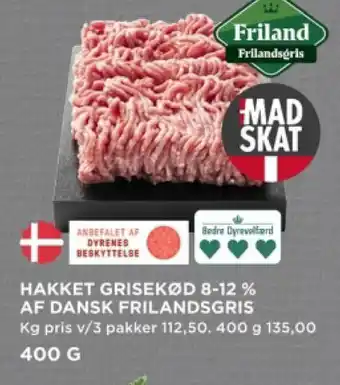 MENY Hakket grisekød 8-12 % af dansk frilandsgris tilbud