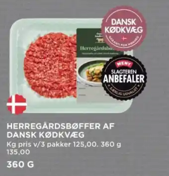 MENY Herregårdsbøffer af dansk kødkvæg tilbud