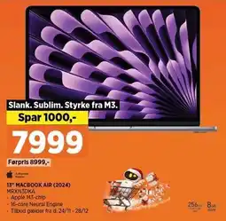 Power 13'' MACBOOK AIR (2024) tilbud