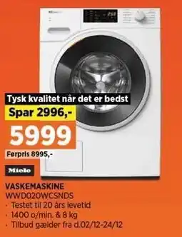 Power VASKEMASKINE tilbud