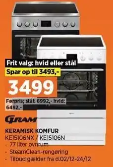 Power KERAMISK KOMFUR tilbud