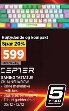 Power GAMING TASTATUR tilbud