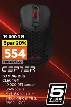 Power GAMING MUS tilbud