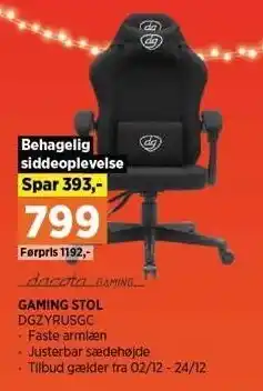 Power GAMING STOL tilbud
