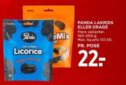 MENY Panda lakrids eller dragé tilbud