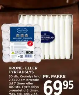 MENY Krone- eller fyrfadslys tilbud