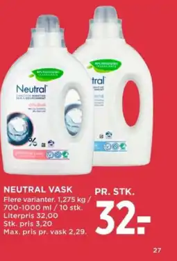 Neutral vask