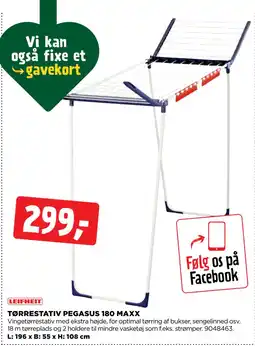jem & fix TØRRESTATIV PEGASUS 180 MAXX tilbud