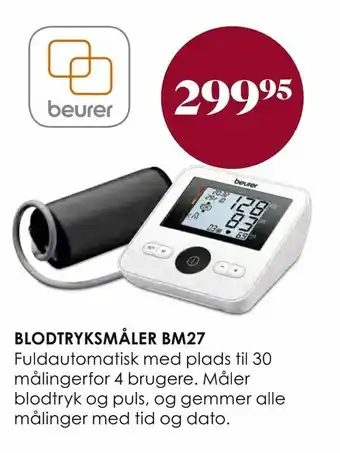 Matas Blodtryksmåler bm27 tilbud