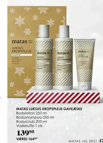 Matas Matas luksus kropspleje gaveæske tilbud