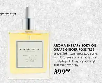 Matas Aroma therapy body oil grape ginger rose tree tilbud