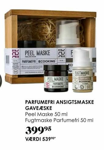 Parfumefri ansigtsmaske gaveæske