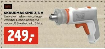 jem & fix Skruemaskine 3,6 v tilbud