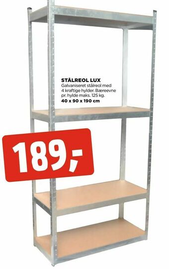 jem & fix Stålreol lux tilbud