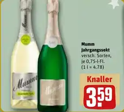 Mumm jahrgangssekt