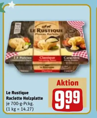 REWE Le rustique raclette holzplatte tilbud