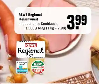 REWE Rewe regional fleischwurst tilbud