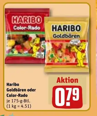 REWE Haribo goldbären oder color-rado tilbud