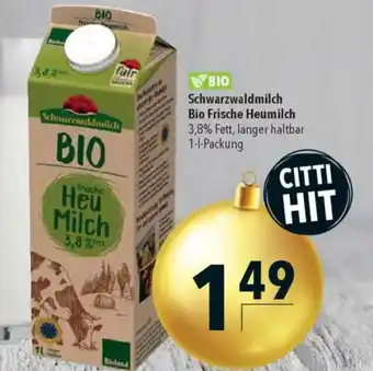 Citti Schwarzwaldmilch bio frische heumilch tilbud