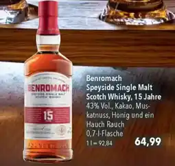 Citti Benromach speyside single malt scotch whisky, 15 jahre tilbud