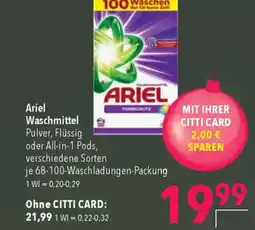Citti Ariel waschmittel tilbud