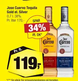 Calle Jose Cuervo Tequila Gold el. Silver tilbud