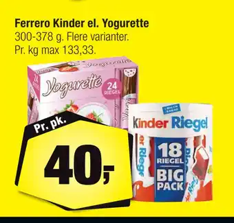 Calle Ferrero Kinder el. Yogurette tilbud