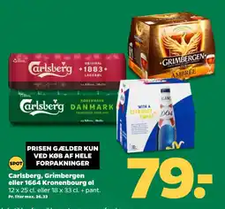 Netto Carlsberg, Grimbergen eller 1664 Kronenbourg øl tilbud