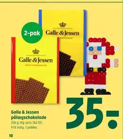 Coop 365 GALLE & JESSEN pålægschokolade tilbud