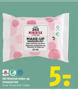 Coop 365 365 Minirisk make-up renseserviet tilbud