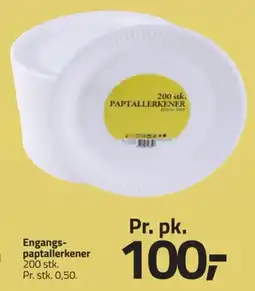 Fleggaard Engangs- paptallerkener tilbud