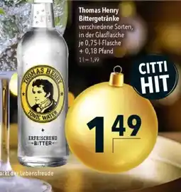 Citti THOMAS HENRY Bittergetränke tilbud