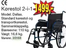 Harald Nyborg Kørestol 2-i-1 tilbud