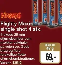 Harald Nyborg FIREART Flighty Maxi single shot 4 stk tilbud