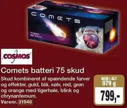 Harald Nyborg COSMOS Comets batteri 75 skud tilbud