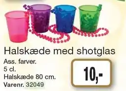 Harald Nyborg Halskæde med shotglas tilbud