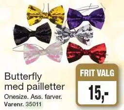 Harald Nyborg Butterfly med pailletter tilbud