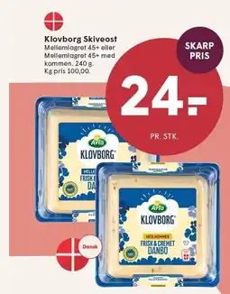 SPAR Klovborg Skiveost tilbud