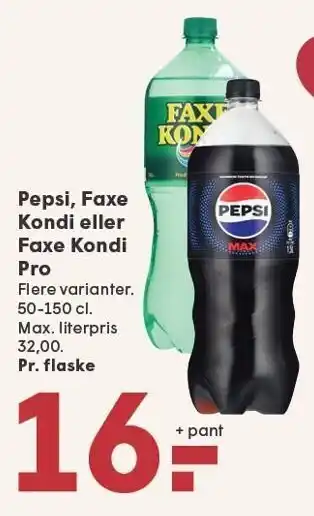 SPAR Pepsi, Faxe Kondi eller Kaxe Kondi Pro tilbud