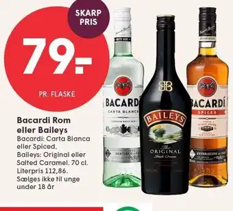 SPAR Bacardi Rom eller Baileys tilbud